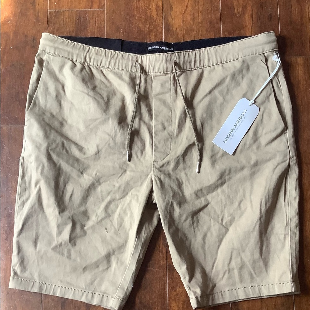 Modern American Lockdown Shorts Men's Size XLKhaki Pull-On Soft